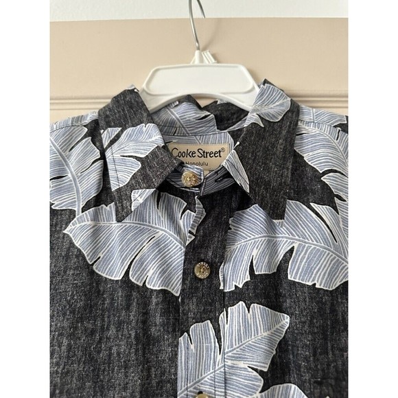 Cooke Street Honolulu Hawaiian Button Up Short Sleeve Shirt Cotton Pocket Men XL - Picture 3 of 10